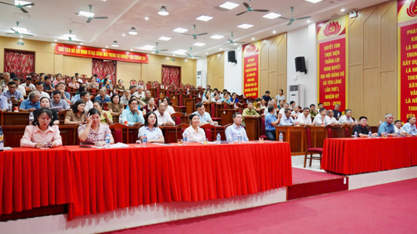 MTTQ XÃ YÊN LÃNG TỔ CHỨC HỘI NGHỊ TUYÊN TRUYỀN CÁC NỘI DUNG TRỌNG TÂM- Ảnh 1.
