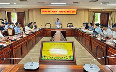 Xã Hoài Đức triển khai dự thảo Đề án sắp xếp thôn, tổ dân phố trên địa bàn