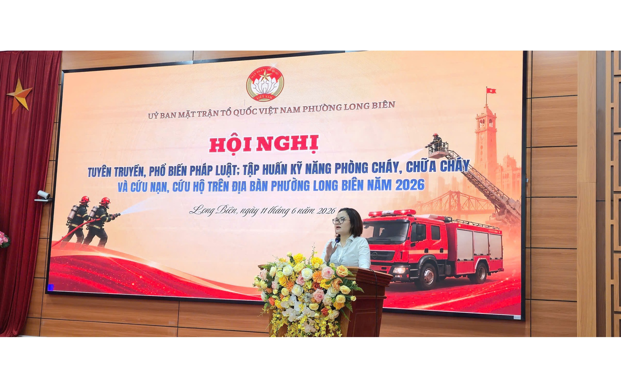 Uỷ ban MTTQ Việt Nam phường Long Biên tổ chức hội nghị tuyên truyền, công tác phòng cháy, chữa cháy và cứu nạn, cứu hộ năm 2026