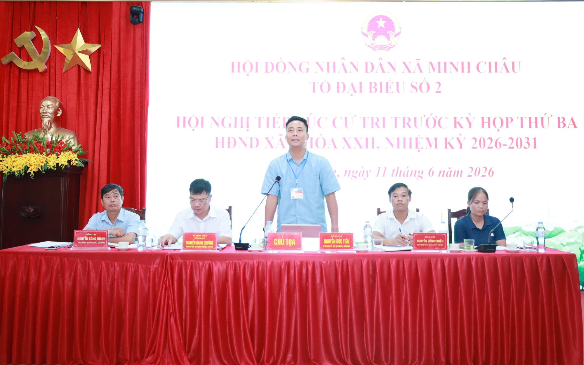 Xã Minh Châu tổ chức tiếp xúc cử tri trước kỳ họp thứ Ba – HĐND xã khóa XXII, nhiệm kỳ 2026 – 2031.