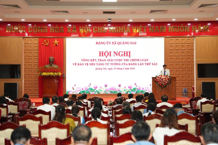 Quảng Oai tổng kết, trao giải Cuộc thi chính luận về bảo vệ nền tảng tư tưởng của Đảng lần thứ Sáu năm 2026- Ảnh 1.