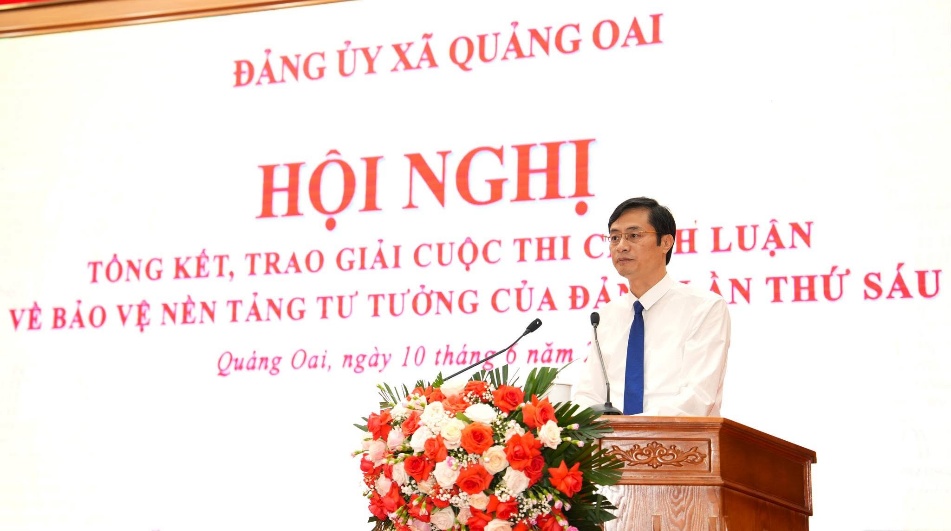 Quảng Oai tổng kết, trao giải Cuộc thi chính luận về bảo vệ nền tảng tư tưởng của Đảng lần thứ Sáu năm 2026- Ảnh 2.