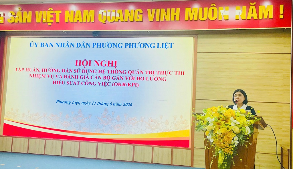 PHƯỜNG PHƯƠNG LIỆT: ĐỔI MỚI CÔNG TÁC ĐÁNH GIÁ CÁN BỘ QUA ĐÀO TẠO, ỨNG DỤNG PHƯƠNG PHÁP OKR/KPI TRÊN HANOIWORK- Ảnh 2.