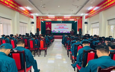 Hoài Đức tham gia huấn luyện dân quân tự vệ năm thứ nhất PTKV2-Phúc Thọ