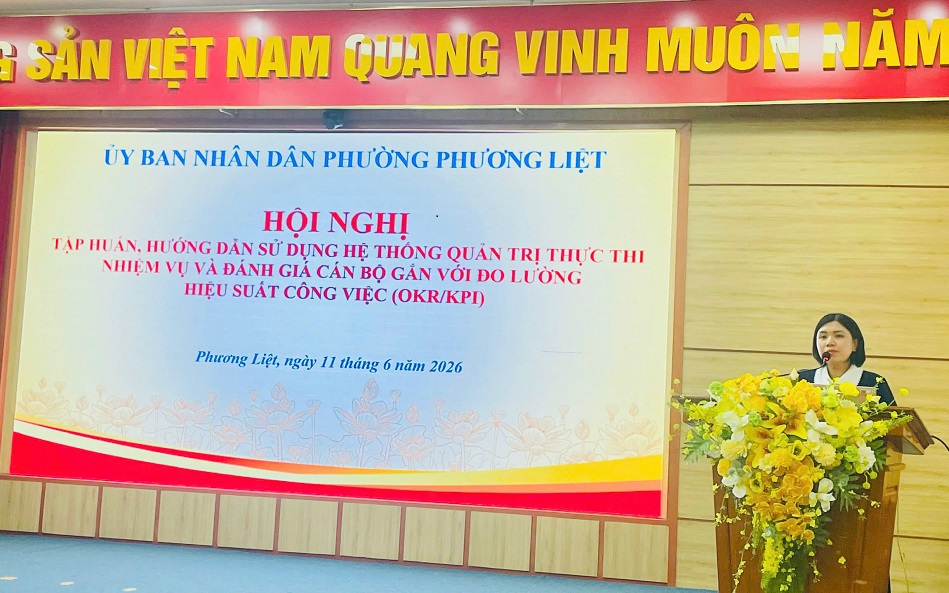 PHƯỜNG PHƯƠNG LIỆT: ĐỔI MỚI CÔNG TÁC ĐÁNH GIÁ CÁN BỘ QUA ĐÀO TẠO, ỨNG DỤNG PHƯƠNG PHÁP OKR/KPI TRÊN HANOIWORK