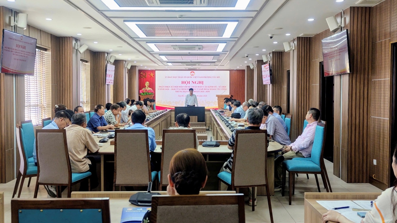 Phường Tây Hồ tổ chức Hội nghị phản biện đối với dự thảo Kế hoạch phát triển kinh tế - xã hội 5 năm giai đoạn 2026 – 2030 và kế hoạch đầu tư công trung hạn giai đoạn 2026 – 2030- Ảnh 1.