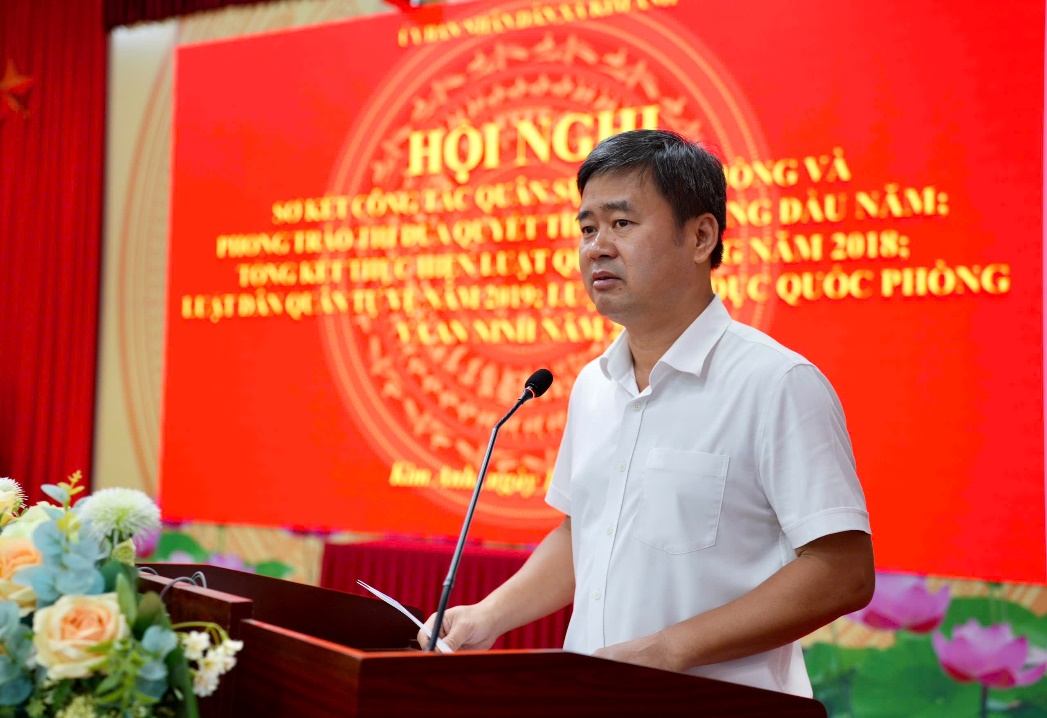 XÃ KIM ANH TỔ CHỨC HỘI NGHỊ SƠ KẾT CÔNG TÁC QUÂN SỰ, QUỐC PHÒNG 6 THÁNG ĐẦU NĂM 2026; TỔNG KẾT THỰC HIỆN LUẬT QUỐC PHÒNG NĂM 2018, LUẬT DÂN QUÂN TỰ VỆ NĂM 2019 VÀ LUẬT GIÁO DỤC QUỐC PHÒNG VÀ AN NINH NĂM 2013.- Ảnh 1.