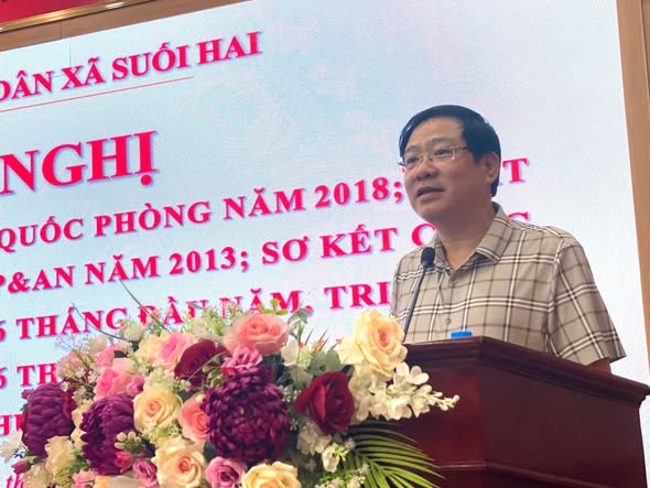  UBND xã Suối Hai sơ kết công tác quân sự, quốc phòng  6 tháng đầu năm 2026.- Ảnh 1.