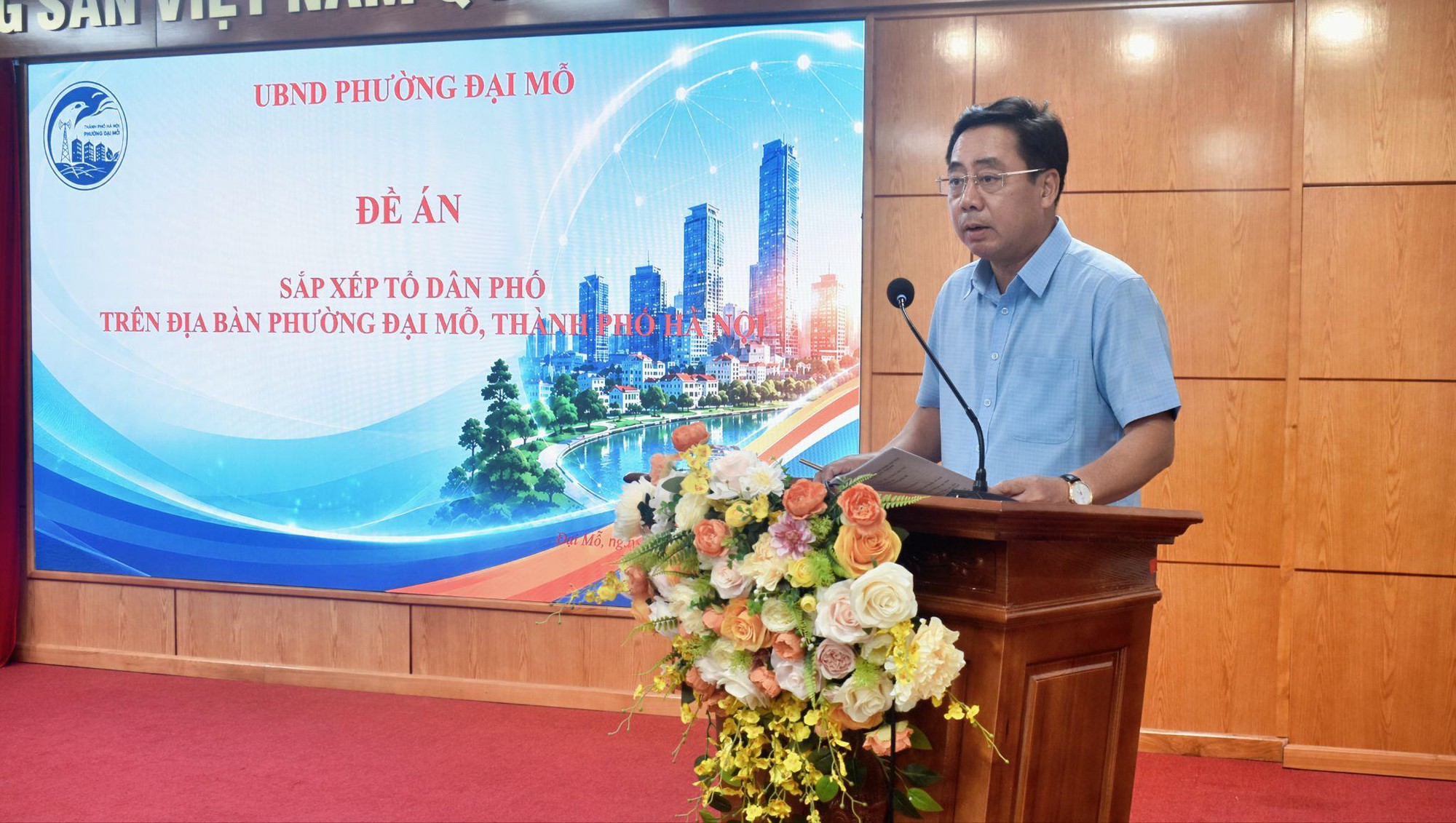 Ủy ban nhân dân phường Đại Mỗ đã tổ chức Hội nghị triển khai công tác sắp xếp Tổ dân phố trên địa bàn phường- Ảnh 4.