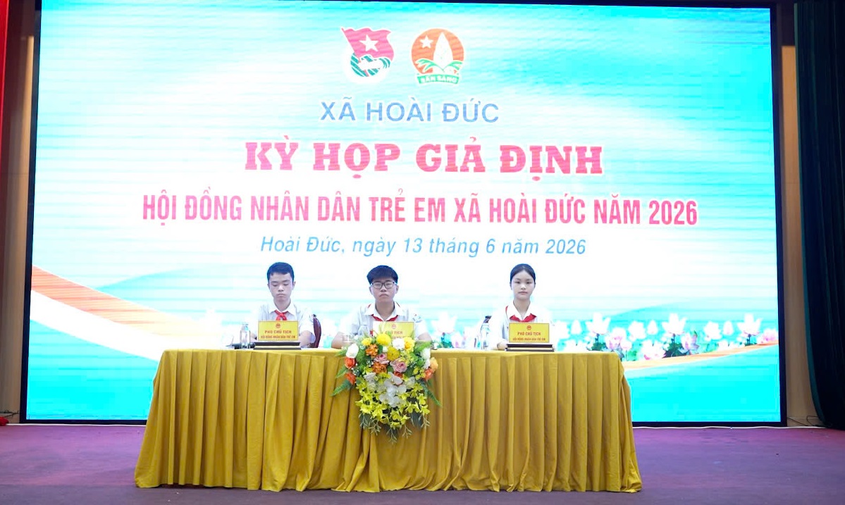 Hoài Đức tổ chức thành công Kỳ họp giả định Hội đồng Nhân dân trẻ em năm 2026- Ảnh 4.