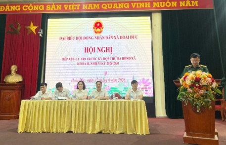 Đại biểu HĐND xã Hoài Đức khoá II, nhiệm kỳ 2026-2031 tiếp xúc cử tri trước Kỳ họp thứ 3- Ảnh 1.
