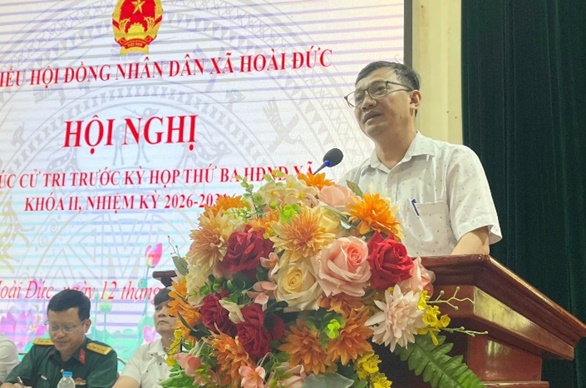 Đại biểu HĐND xã Hoài Đức khoá II, nhiệm kỳ 2026-2031 tiếp xúc cử tri trước Kỳ họp thứ 3- Ảnh 4.