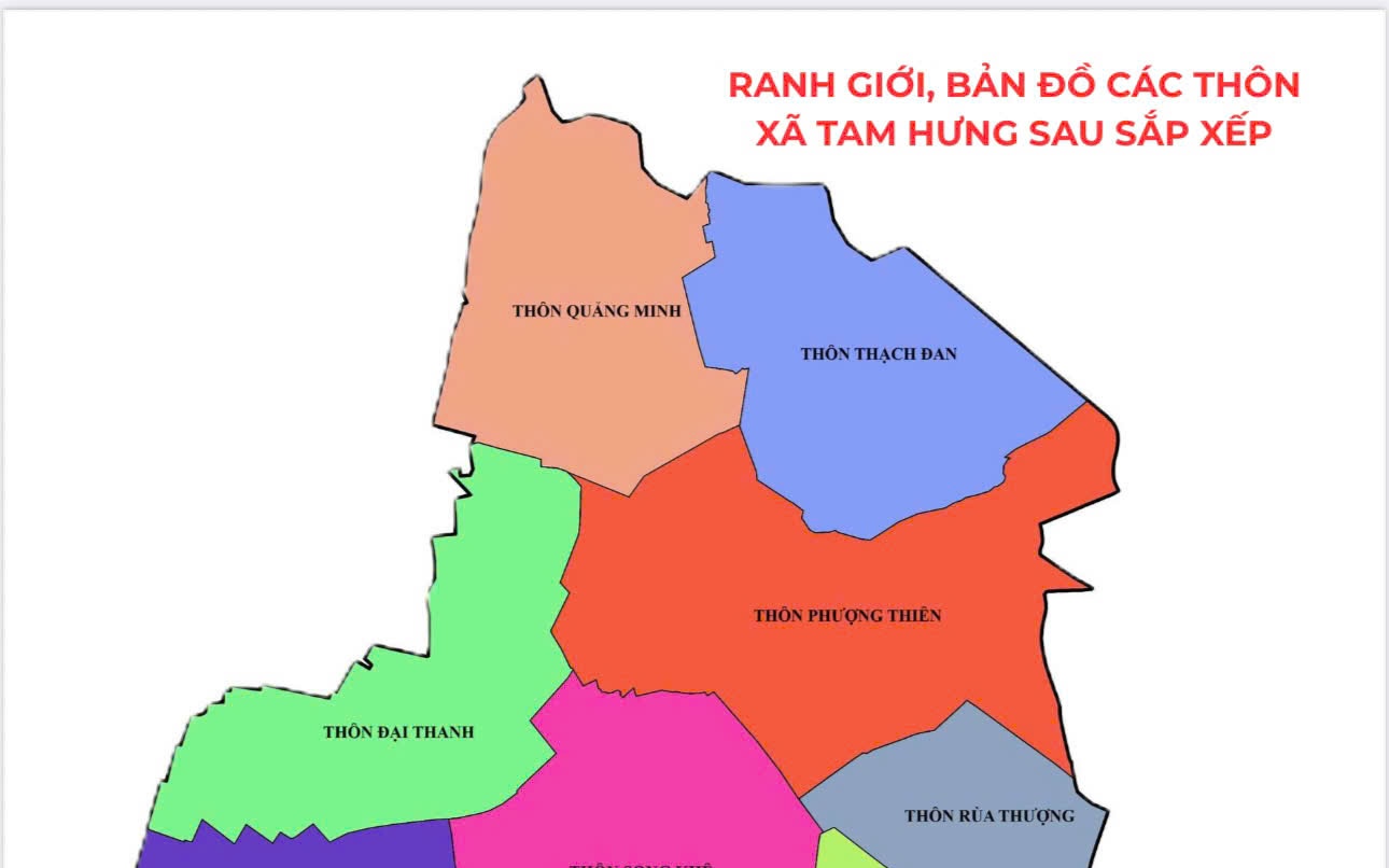 CẬP NHẬT PHƯƠNG ÁN SẮP XẾP THÔN TRÊN ĐỊA BÀN XÃ TAM HƯNG