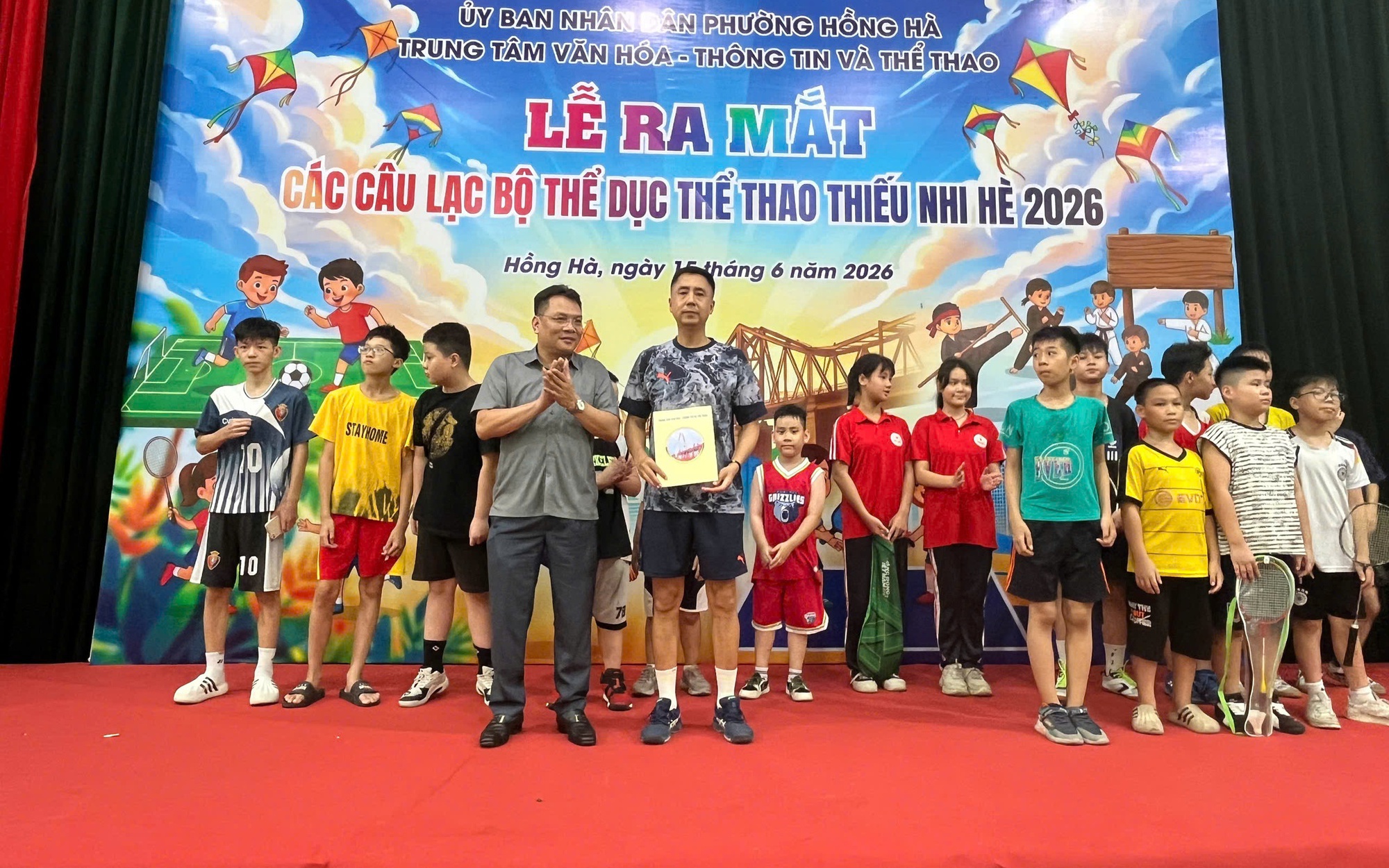 PHƯỜNG HỒNG HÀ TỔ CHỨC LỄ RA MẮT CÁC CÂU LẠC BỘ THỂ DỤC THỂ THAO THIẾU NHI HÈ NĂM 2026
