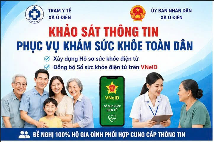 Ô Diên triển khai rà soát thông tin người dân phục vụ khám sức khỏe toàn dân- Ảnh 1.