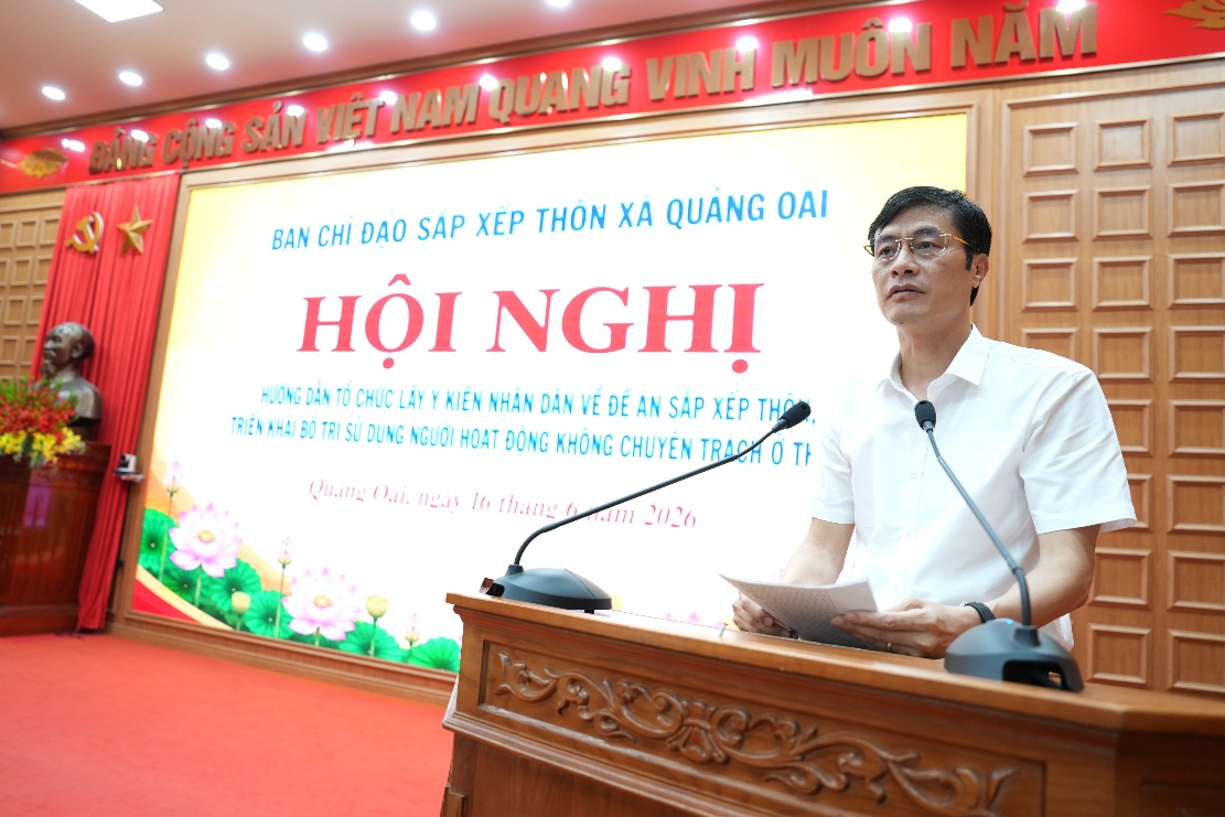 Quảng Oai triển khai lấy ý kiến nhân dân về Đề án sắp xếp thôn- Ảnh 2.