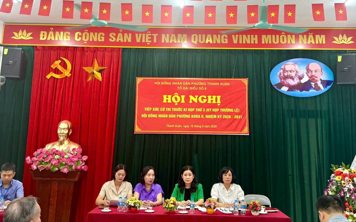 Tổ đại biểu số 8 HĐND phường Thanh Xuân tiếp xúc cử tri trước kỳ họp thứ 3 (kỳ họp thường lệ) HĐND phường khóa II, nhiệm kỳ 2026 - 2031.