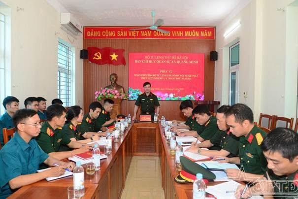 KIỂM TRA KẾT QUẢ THỰC HIỆN NHIỆM VỤ 6 THÁNG ĐẦU NĂM 2026 TẠI BAN CHQS XÃ QUANG MINH- Ảnh 1.