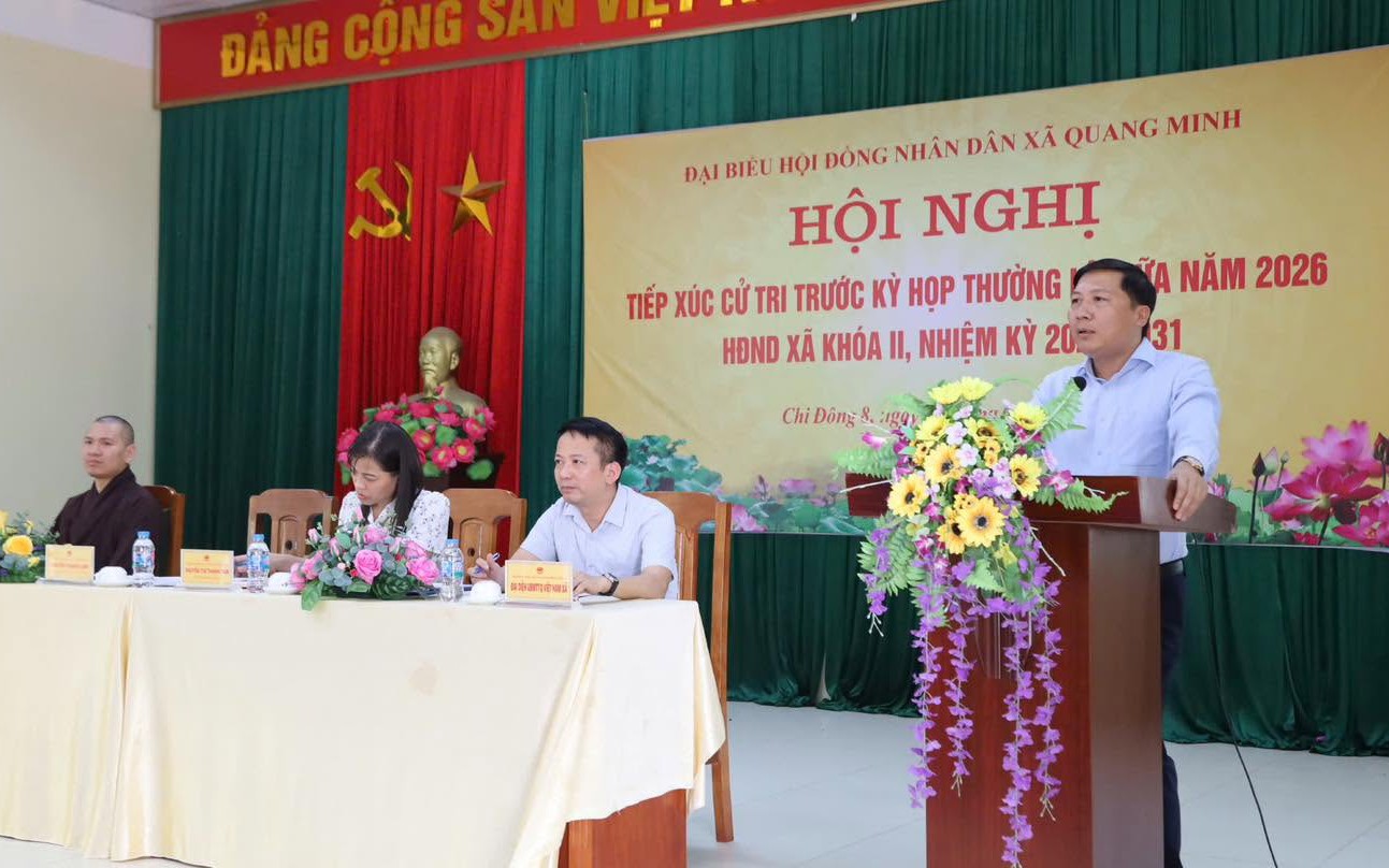 ĐẠI BIỂU HĐND XÃ QUANG MINH TIẾP XÚC CỬ TRI TRƯỚC KỲ HỌP THƯỜNG LỆ GIỮA NĂM 2026