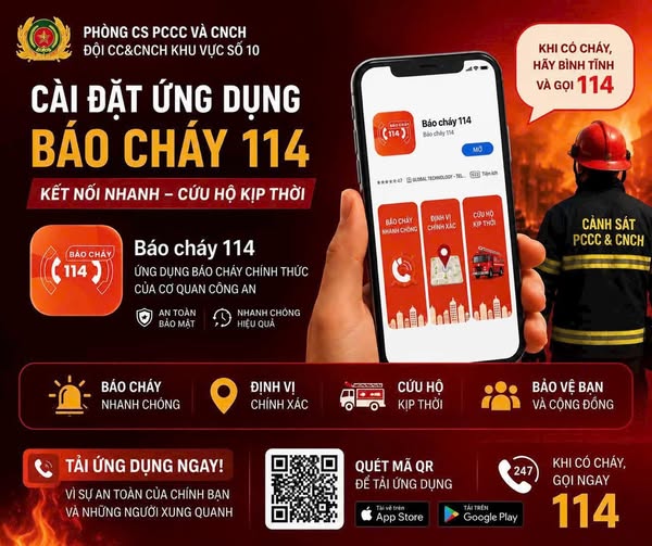 CÀI ĐẶT ỨNG DỤNG BÁO CHÁY 114 – KẾT NỐI NHANH, CỨU HỘ KỊP THỜI- Ảnh 1.