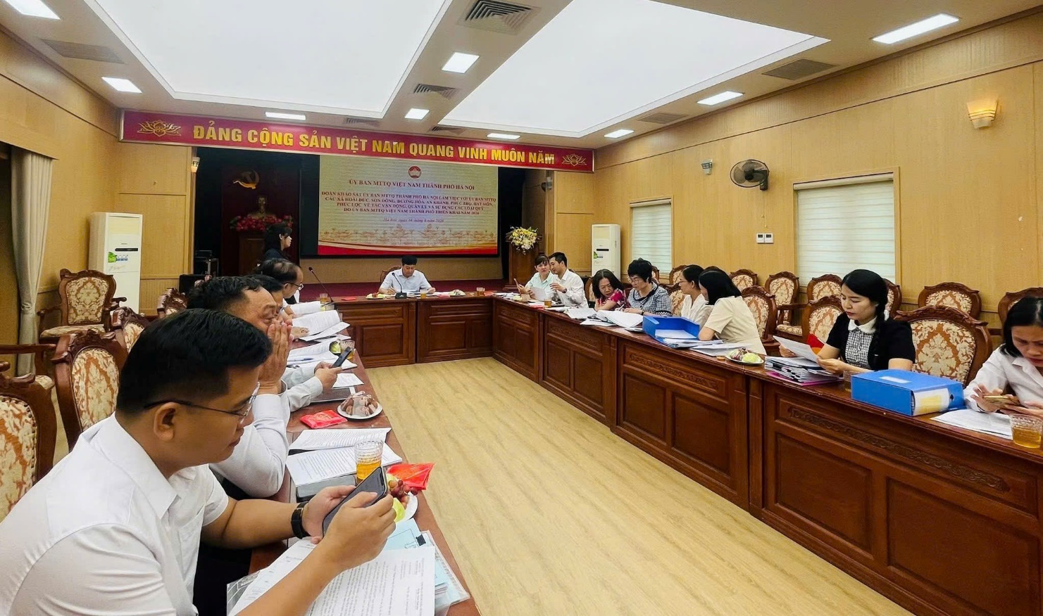 Nâng cao hiệu quả quản lý, sử dụng các Quỹ: UB MTTQ thành phố Hà Nội khảo sát tại xã Hoài Đức và các địa phương- Ảnh 4.