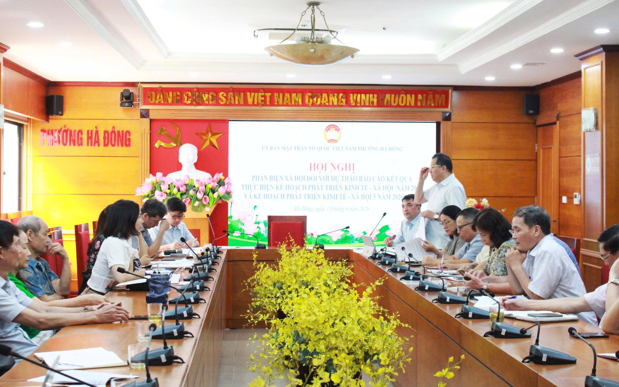 Ủy ban MTTQ Việt Nam phường Hà Đông phản biện xã hội đối với dự thảo kế hoạch phát triển kinh tế - xã hội 5 năm giai đoạn 2026 - 2030