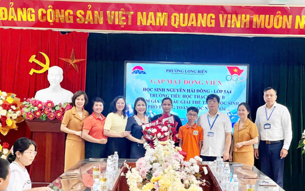 Phường Long Biên gặp mặt, động viên học sinh tham gia thi đấu giải thể thao học sinh phổ thông Toàn Quốc năm 2026