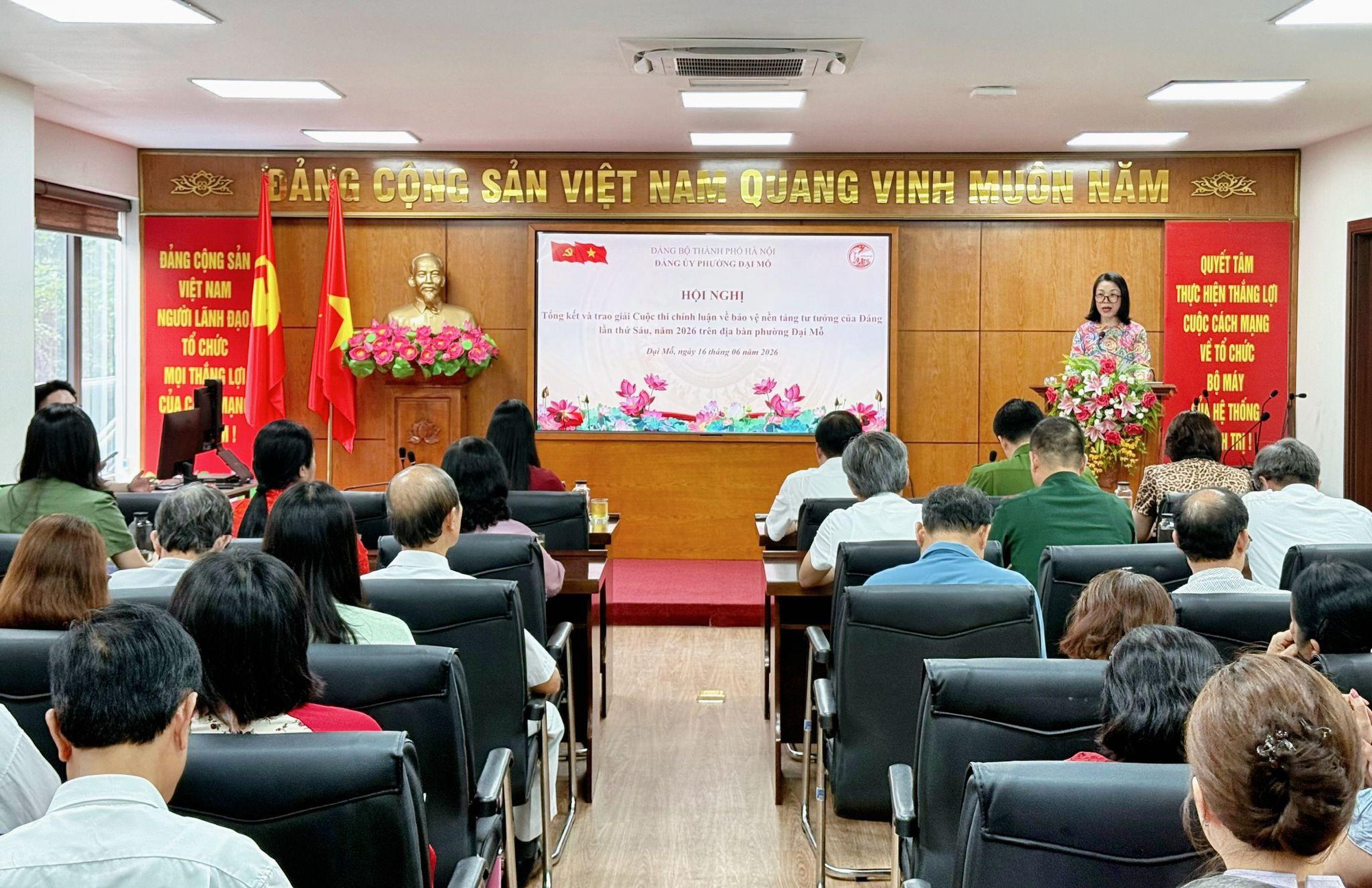 Phường Đại Mỗ tổng kết và trao giải "Cuộc thi chính luận về bảo vệ nền tảng tư tưởng của Đảng lần thứ Sáu, năm 2026 trên địa bàn phường Đại Mỗ"- Ảnh 1.