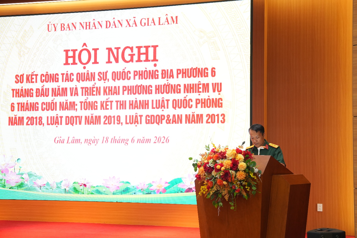 UBND xã Gia Lâm sơ kết công tác quân sự, quốc phòng địa phương 6 tháng đầu năm 2026 và tổng kết thi hành các luật về quốc phòng, an ninh- Ảnh 2.