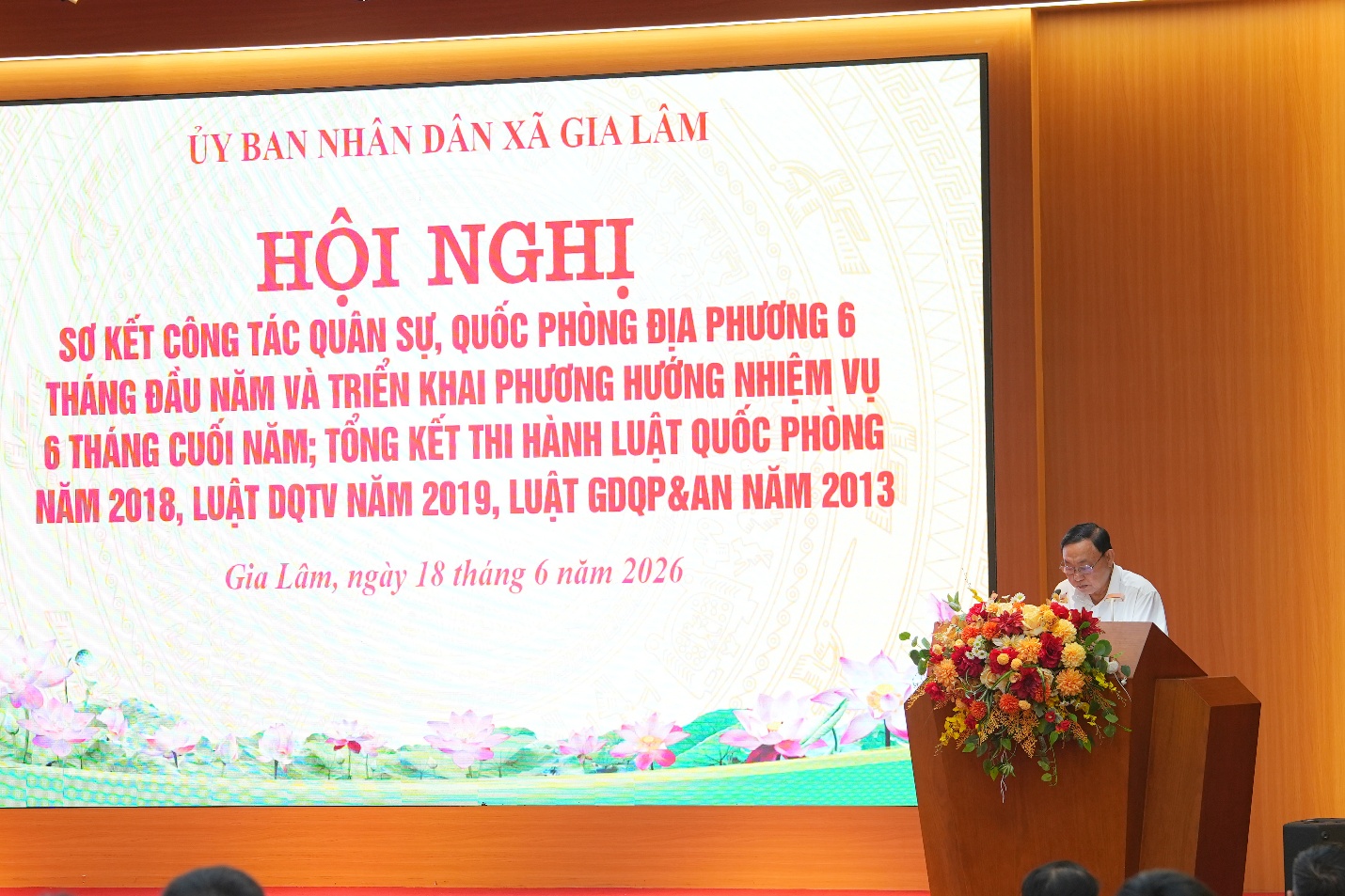 UBND xã Gia Lâm sơ kết công tác quân sự, quốc phòng địa phương 6 tháng đầu năm 2026 và tổng kết thi hành các luật về quốc phòng, an ninh- Ảnh 3.