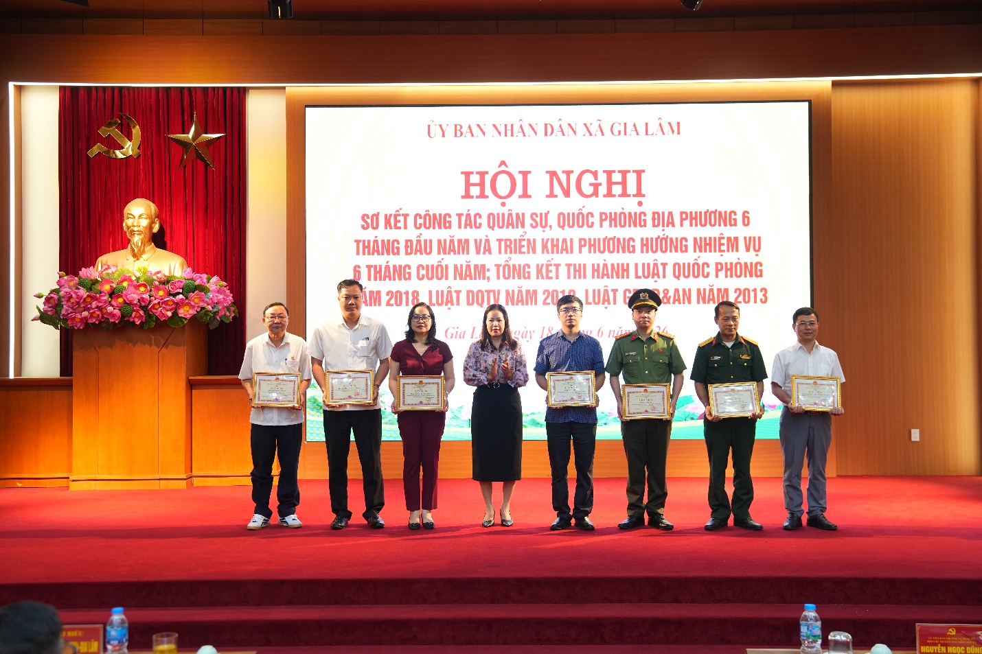 UBND xã Gia Lâm sơ kết công tác quân sự, quốc phòng địa phương 6 tháng đầu năm 2026 và tổng kết thi hành các luật về quốc phòng, an ninh- Ảnh 5.