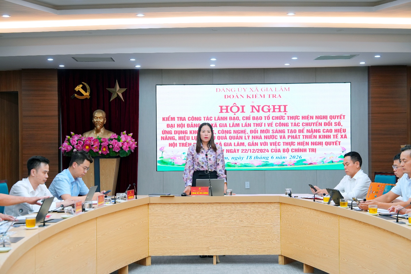 Đảng ủy xã Gia Lâm tổ chức Hội nghị kiểm tra công tác lãnh đạo, chỉ đạo thực hiện Nghị quyết Đại hội Đảng bộ xã về chuyển đổi số- Ảnh 5.
