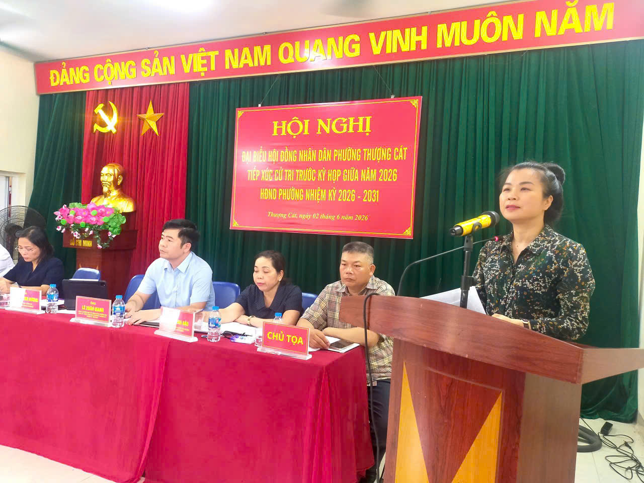 PHƯỜNG THƯỢNG CÁT TỔ CHỨC HỘI NGHỊ TIẾP XÚC CỬ TRI TRƯỚC KỲ HỌP THƯỜNG LỆ GIỮA NĂM 2026 HĐND PHƯỜNG- Ảnh 2.