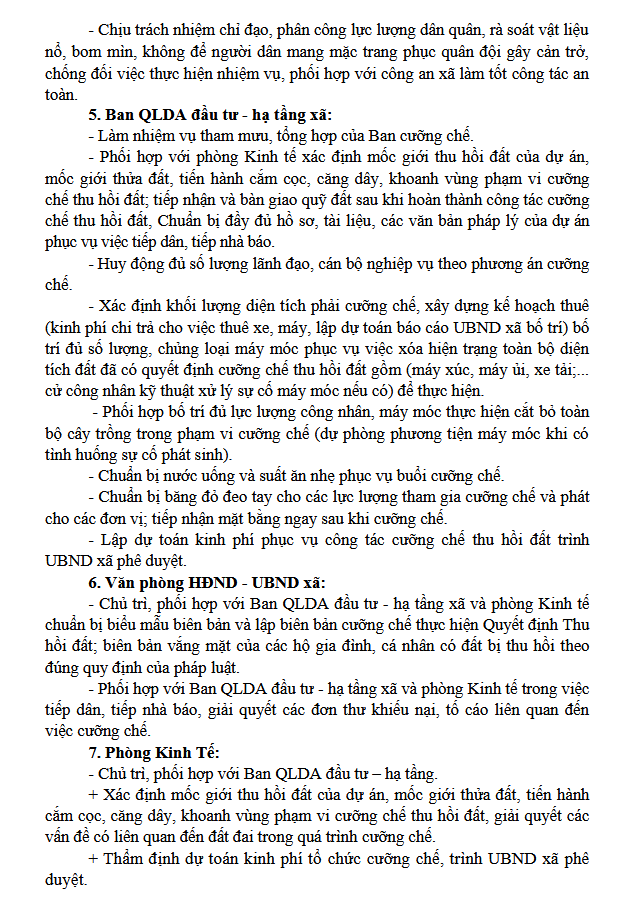 Phương án tổ chức cưỡng chế thu hồi đất để thực hiện dự án: Xây dựng hạ tầng kỹ thuật khu dân cư nông thôn tại thôn Xuân Áp, xã Tân Dân, huyện Sóc Sơn (nay là thôn Xuân Lễ, xã Kim Anh)- Ảnh 8.