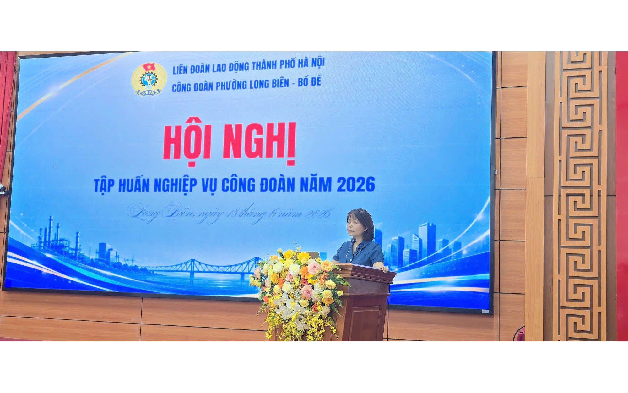 Công đoàn phường Long Biên phối hợp tổ chức Hội nghị tập huấn nghiệp vụ công tác Công đoàn năm 2026