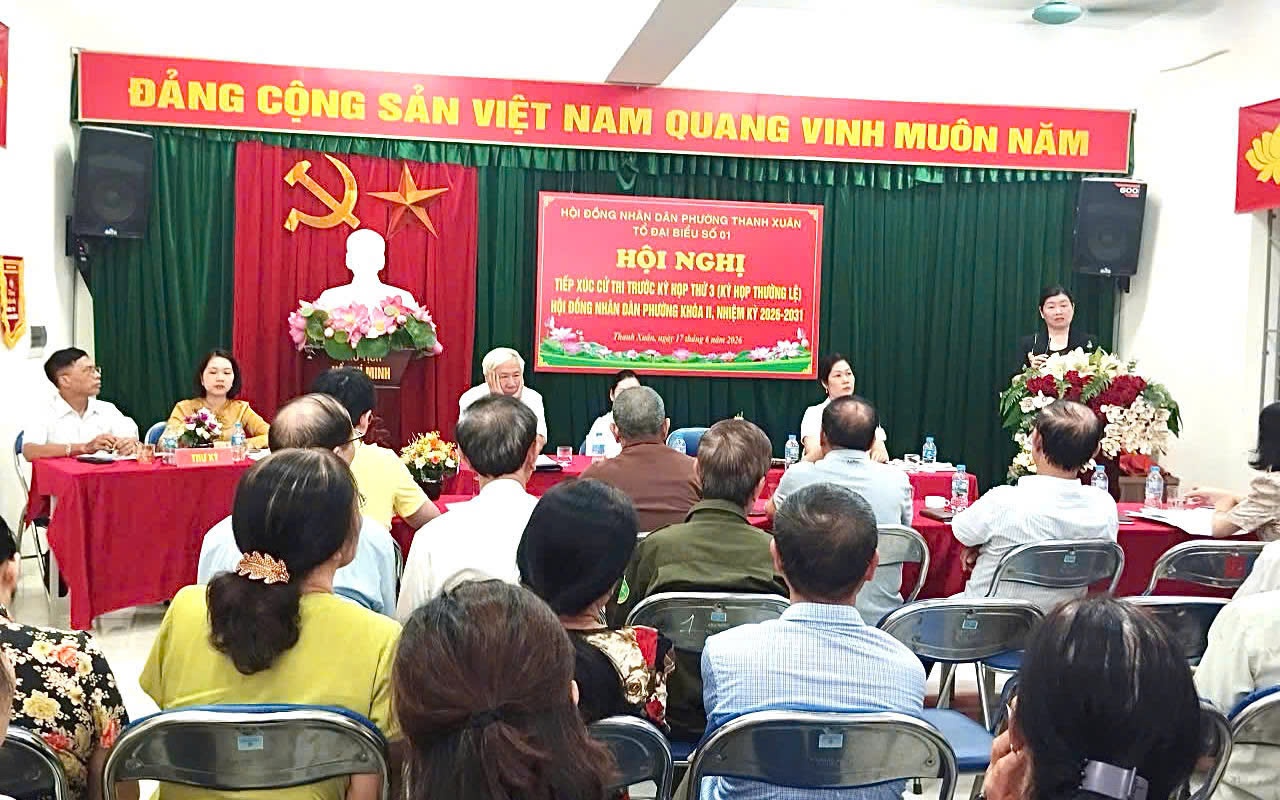 Tổ đại biểu số 1 HĐND phường Thanh Xuân tiếp xúc cử tri trước Kỳ họp thứ 3 (kỳ họp thường lệ) HĐND phường khóa II, nhiệm kỳ 2026 - 2031
