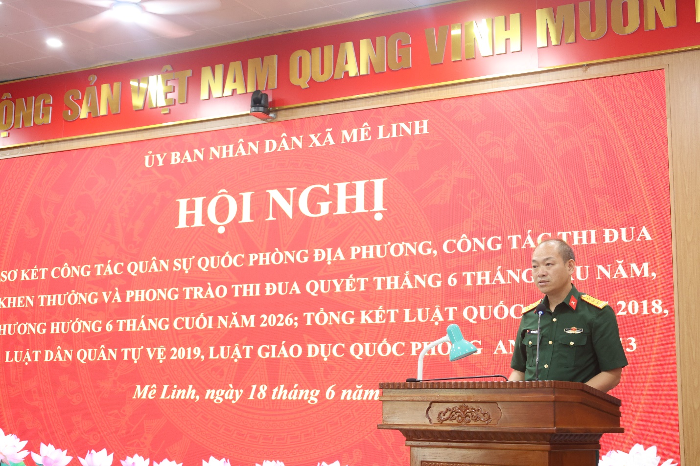Xã Mê Linh sơ kết công tác quân sự Quốc phòng địa phương năm 2026- Ảnh 2.