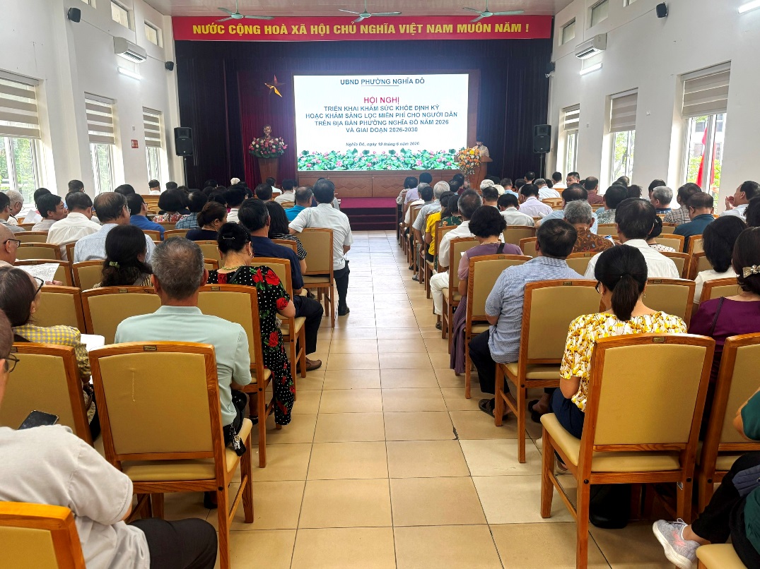 Phường Nghĩa Đô triển khai kế hoạch khám sức khỏe định kỳ và khám sàng lọc miễn phí cho người dân giai đoạn 2026 - 2030- Ảnh 1.