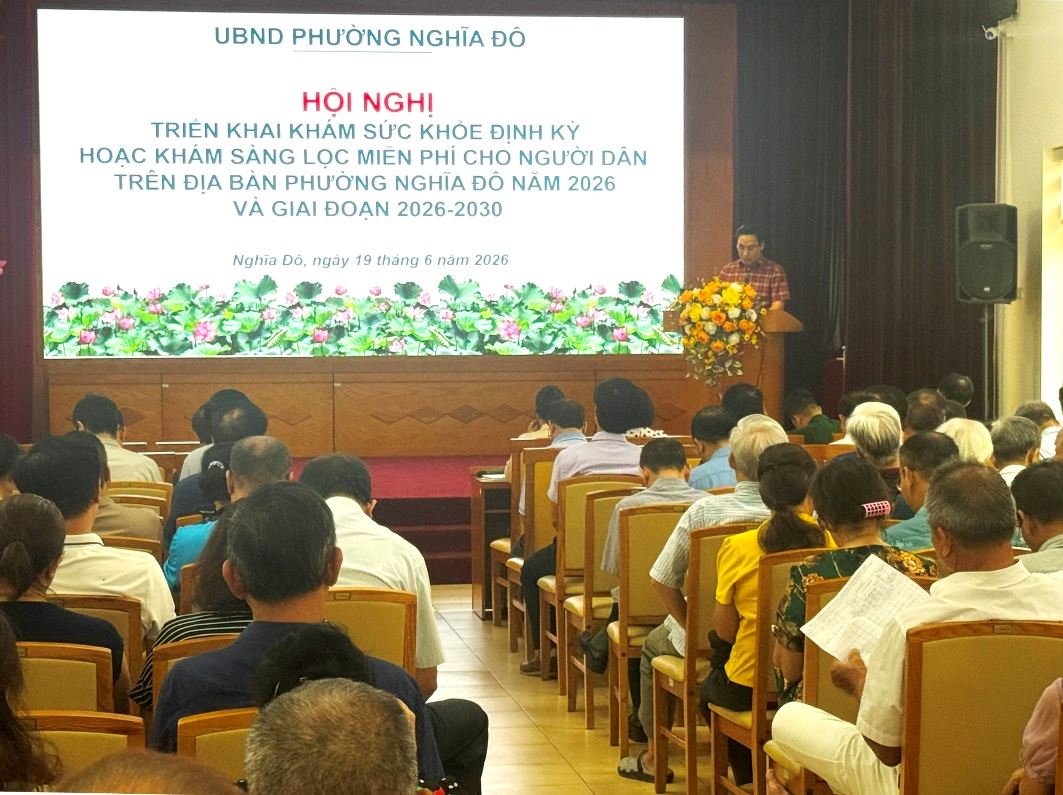 Phường Nghĩa Đô triển khai kế hoạch khám sức khỏe định kỳ và khám sàng lọc miễn phí cho người dân giai đoạn 2026 - 2030- Ảnh 2.