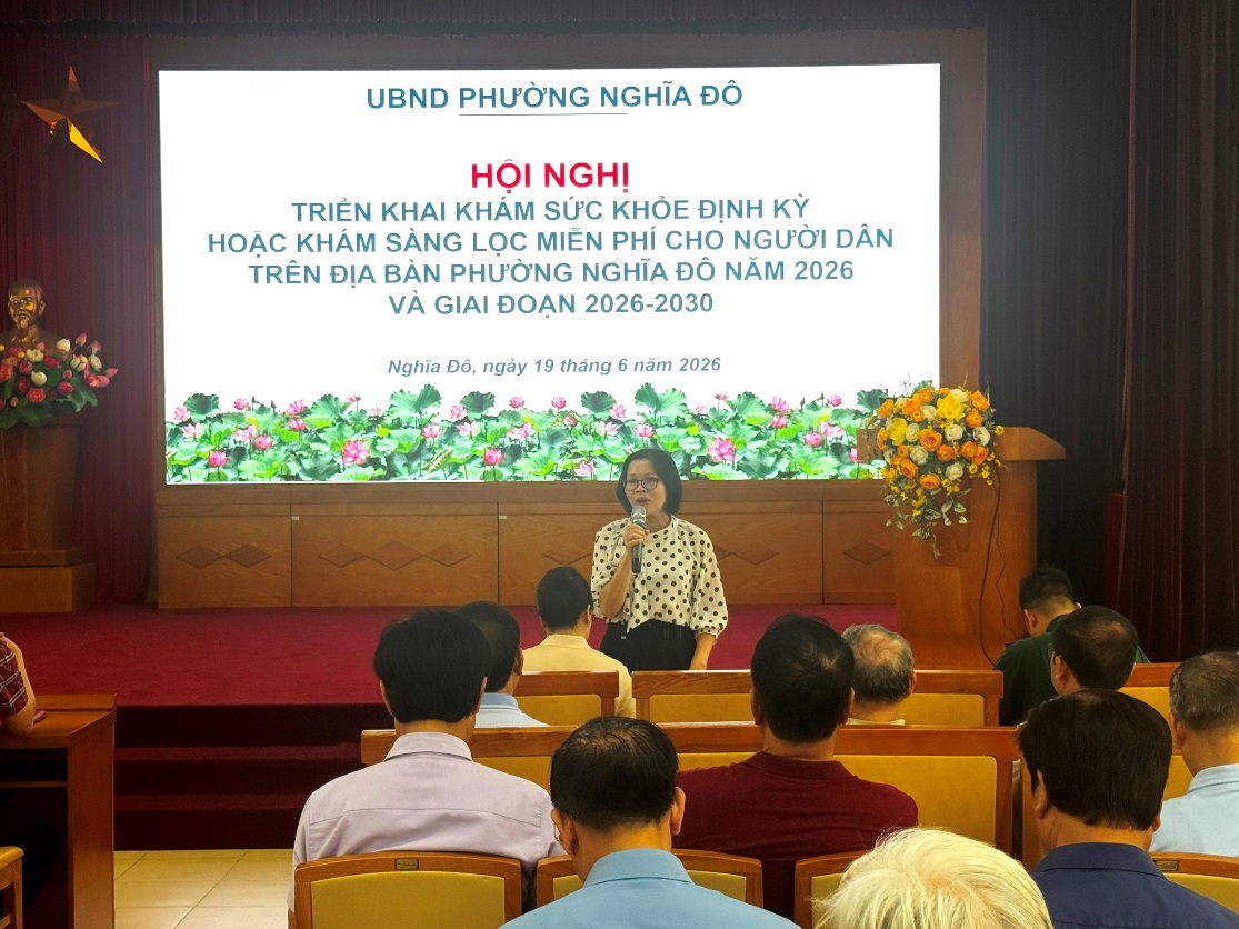 Phường Nghĩa Đô triển khai kế hoạch khám sức khỏe định kỳ và khám sàng lọc miễn phí cho người dân giai đoạn 2026 - 2030- Ảnh 3.