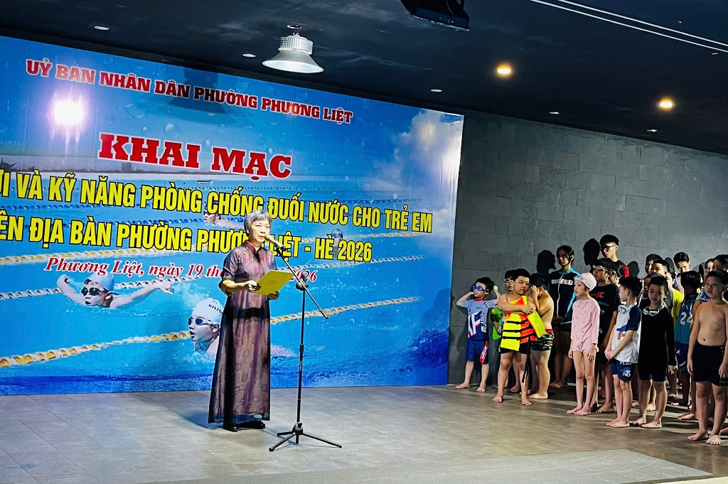 PHƯỜNG PHƯƠNG LIỆT: TỔ CHỨC THÀNH CÔNG KHAI MẠC LỚP HỌC BƠI VÀ TẬP HUẤN KỸ NĂNG PHÒNG, CHỐNG ĐUỐI NƯỚC CHO TRẺ EM NĂM 2026- Ảnh 2.