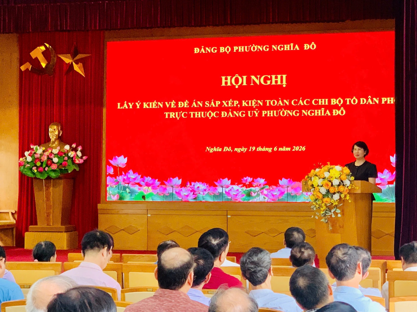 Nghĩa Đô lấy ý kiến hoàn thiện Đề án kiện toàn chi bộ tổ dân phố- Ảnh 1.