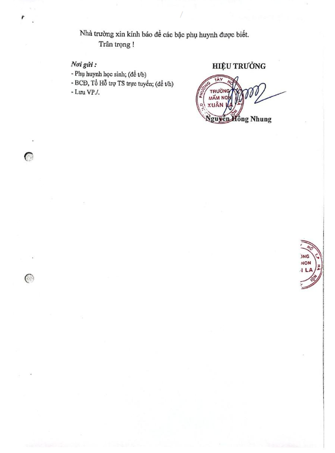 Thông báo tuyển sinh năm học 2026 - 2027: Trường Mầm Non Xuân La - Nơi gửi trọn niềm tin- Ảnh 4.