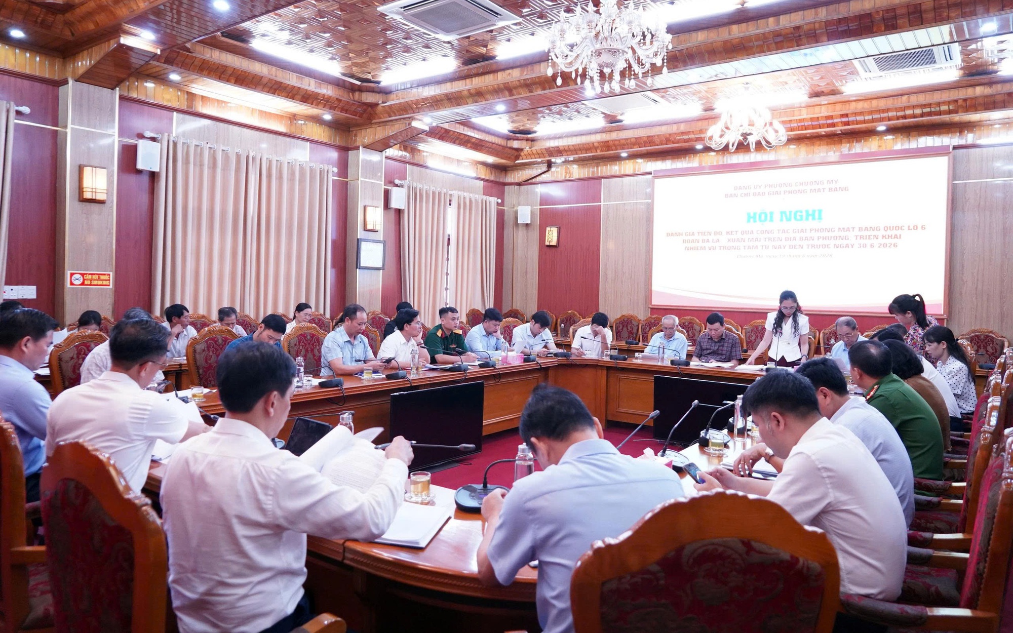 Phường Chương Mỹ quyết tâm hoàn thành công tác giải phóng mặt bằng dự án cải tạo, nâng cấp Quốc lộ 6 trước ngày 30/6/2026
