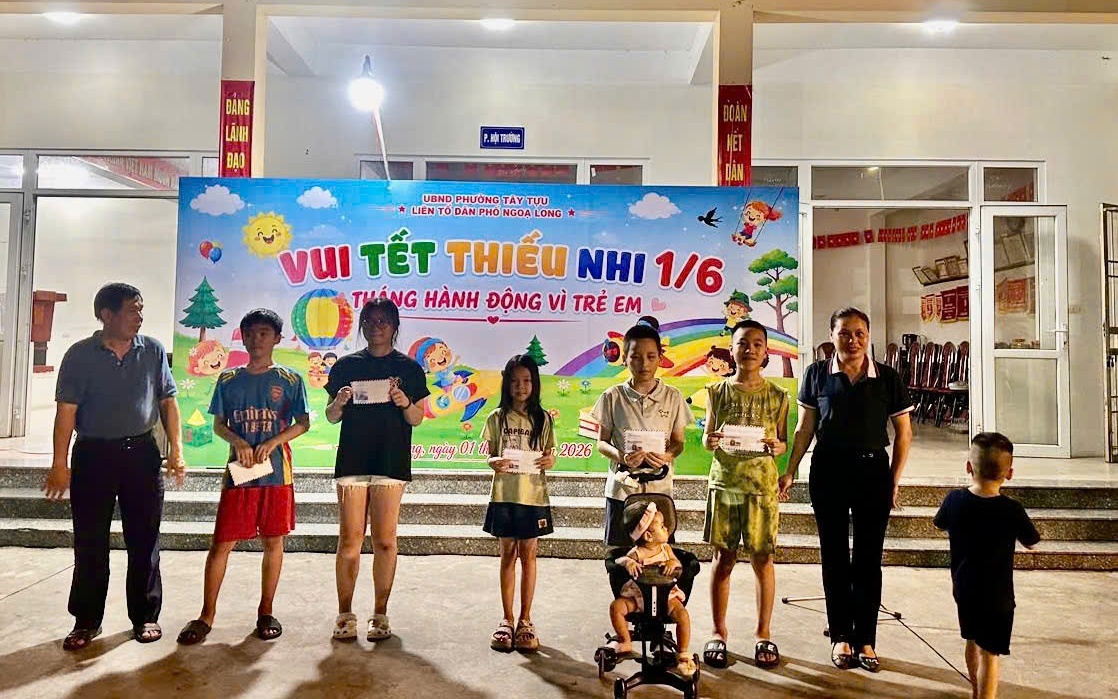 Các tổ dân phố trên địa bàn phường Tây Tựu tổ chức các hoạt động khai mạc hè và tết thiếu nhi 1/6