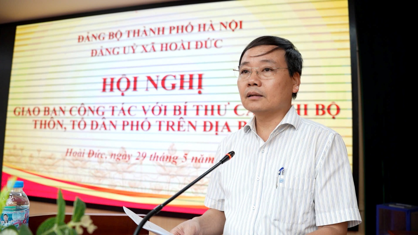 Đảng ủy xã Hoài Đức giao ban bí thư chi bộ tháng 5/2026 - Tập trung giải quyết điểm nghẽn và quán triệt luật Thủ đô- Ảnh 2.