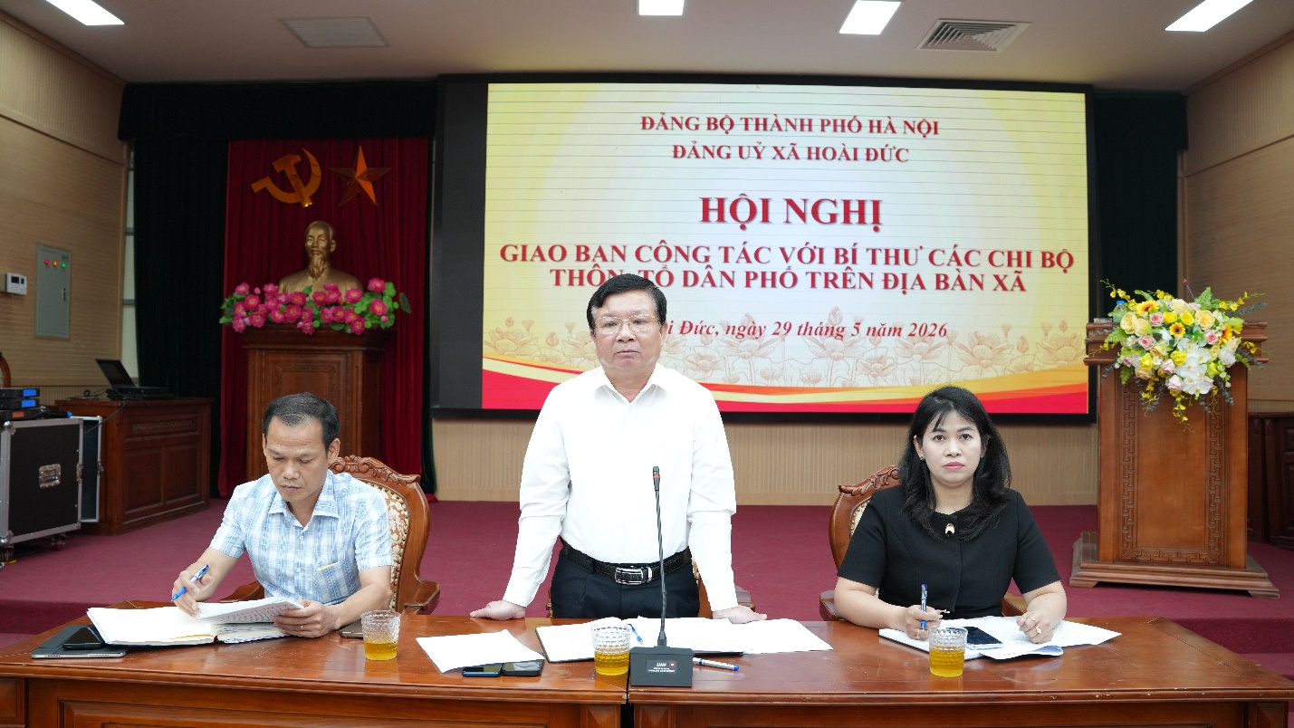 Đảng ủy xã Hoài Đức giao ban bí thư chi bộ tháng 5/2026 - Tập trung giải quyết điểm nghẽn và quán triệt luật Thủ đô- Ảnh 8.