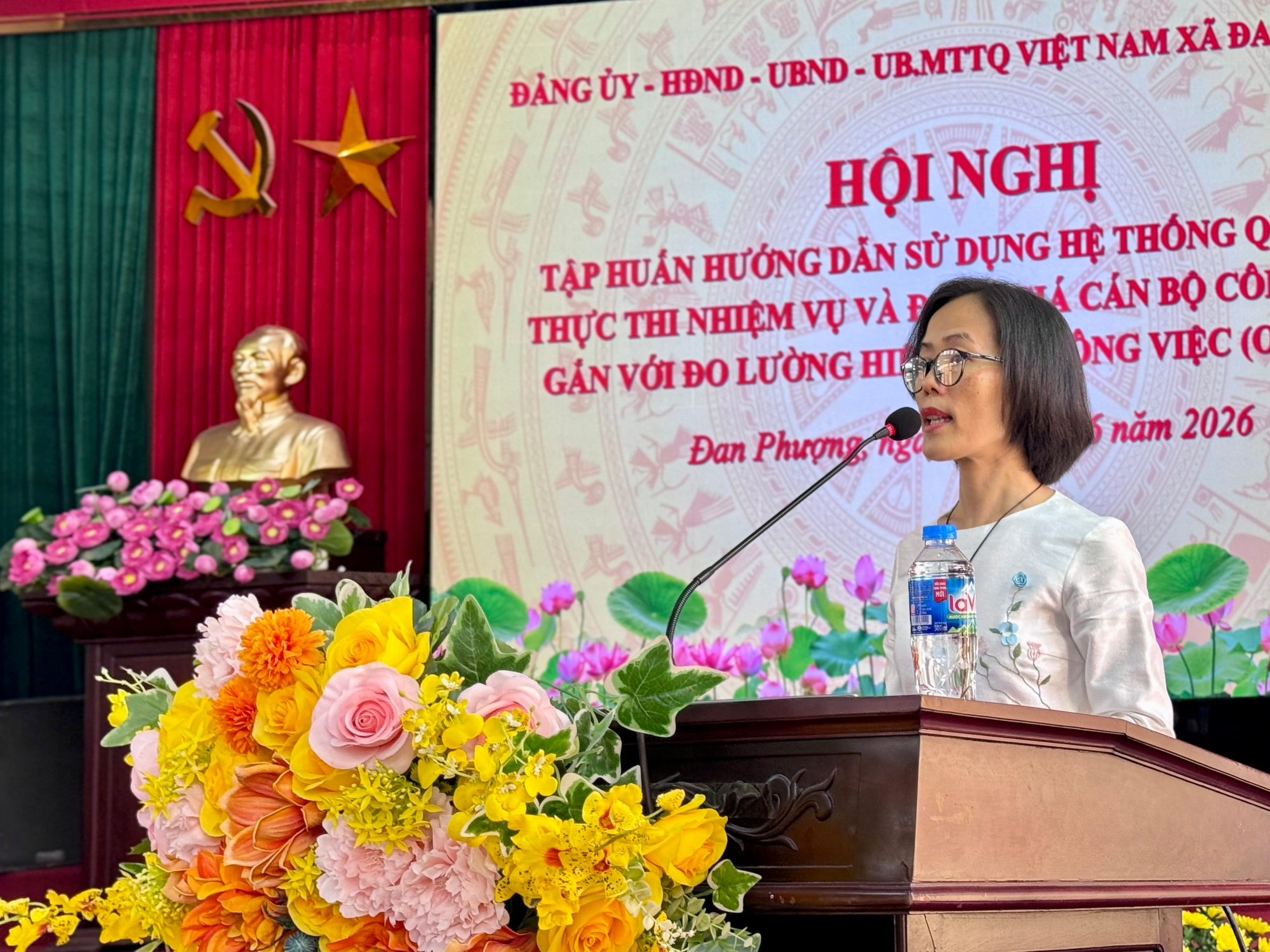 Hội nghị tập huấn hướng dẫn sử dụng Hệ thống quản trị thực thi nhiệm vụ và đánh giá cán bộ, công chức gắn với đo lường hiệu suất công việc (OKR/KPI).- Ảnh 2.