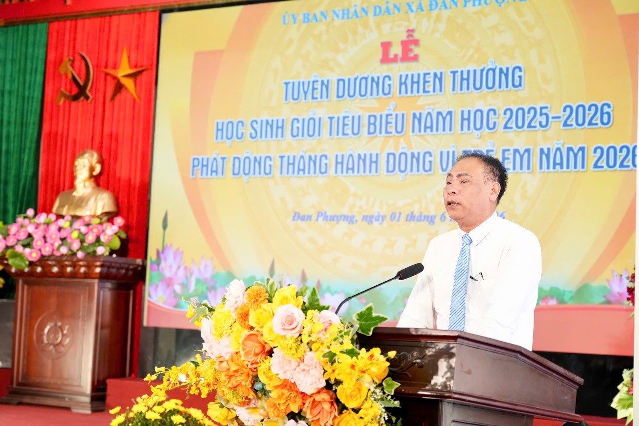 Lễ tuyên dương, khen thưởng học sinh giỏi tiêu biểu năm học 2025 – 2026 và Phát động Tháng hành động vì trẻ em năm 2026.- Ảnh 3.