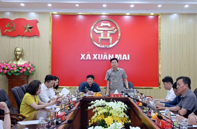 Ủy ban MTTQ Việt Nam thành phố Hà Nội khảo sát về công tác vận động, quản lý và sử dụng Quỹ “Vì biển, đảo Việt Nam”, Quỹ “Vì người nghèo” và Quỹ “Cứu trợ” tại xã Xuân Mai- Ảnh 3.